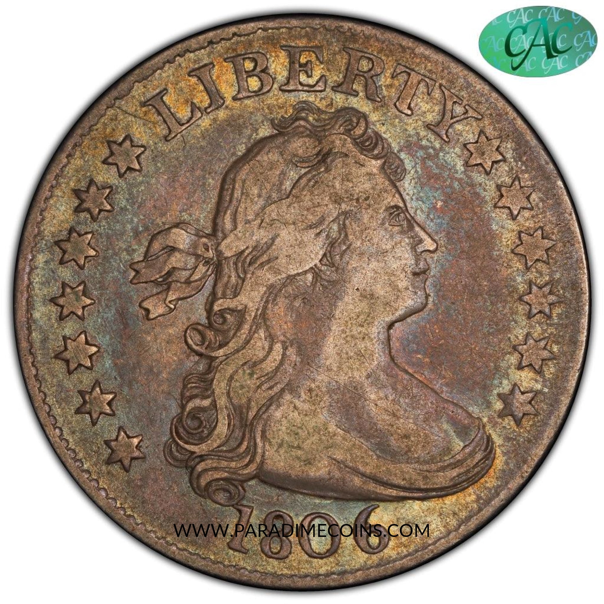 1806 25C VF35 PCGS CAC - Paradime Coins | PCGS NGC CACG CAC Rare US Numismatic Coins For Sale