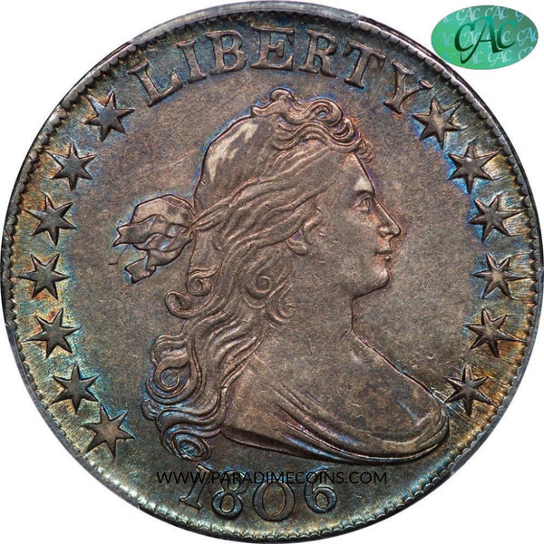 1806 50C Pointed 6 No Stem AU55 PCGS CAC - Paradime Coins | PCGS NGC CACG CAC Rare US Numismatic Coins For Sale