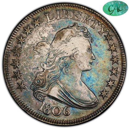 1806 50C POINTED 6 STEM XF45 PCGS CAC - Paradime Coins | PCGS NGC CACG CAC Rare US Numismatic Coins For Sale