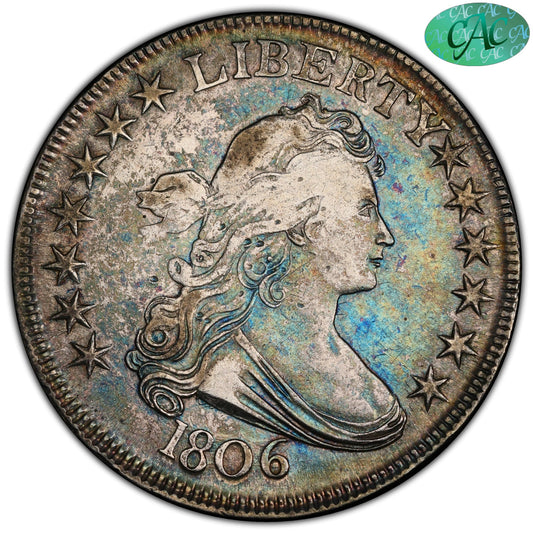 1806 50C POINTED 6 STEM XF45 PCGS CAC - Paradime Coins | PCGS NGC CACG CAC Rare US Numismatic Coins For Sale