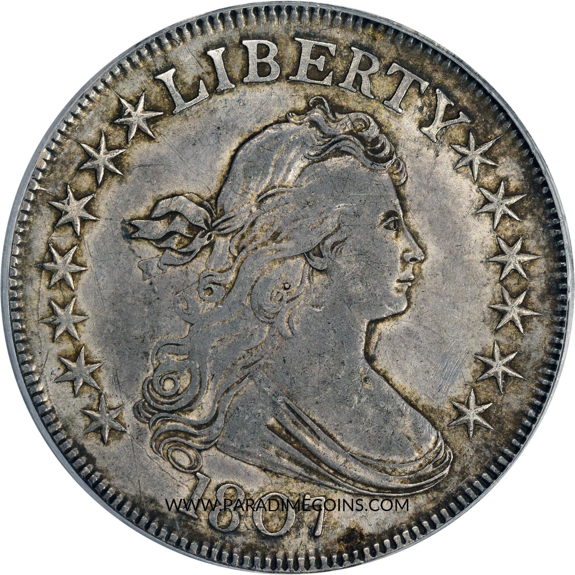 1807 50C Draped XF45 PCGS CAC - Paradime Coins | PCGS NGC CACG CAC Rare US Numismatic Coins For Sale