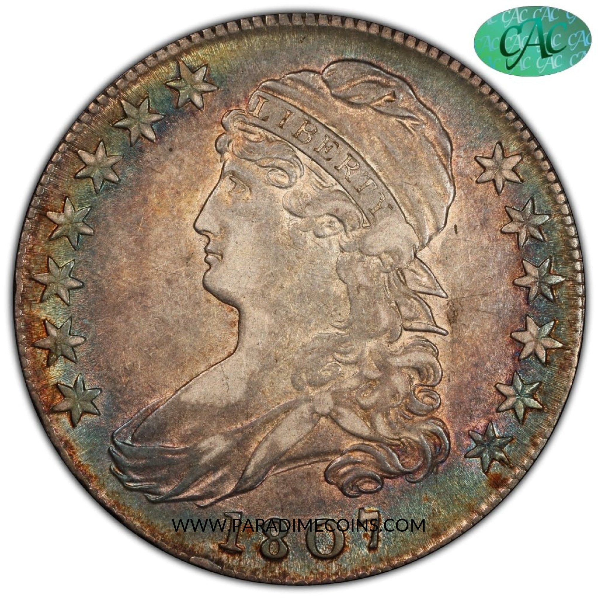 1807 50C LARGE STARS XF45 PCGS CAC - Paradime Coins | PCGS NGC CACG CAC Rare US Numismatic Coins For Sale
