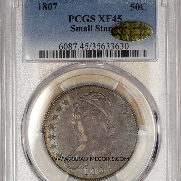 1807 50C XF45 SMALL STAR PCGS GOLD CAC - Paradime Coins | PCGS NGC CACG CAC Rare US Numismatic Coins For Sale