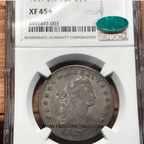1807 DRAPED 50C XF45+ CAC NGC - Paradime Coins | PCGS NGC CACG CAC Rare US Numismatic Coins For Sale