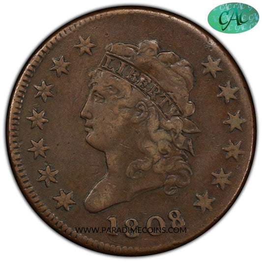 1808 1C VF30 PCGS CAC - Paradime Coins | PCGS NGC CACG CAC Rare US Numismatic Coins For Sale