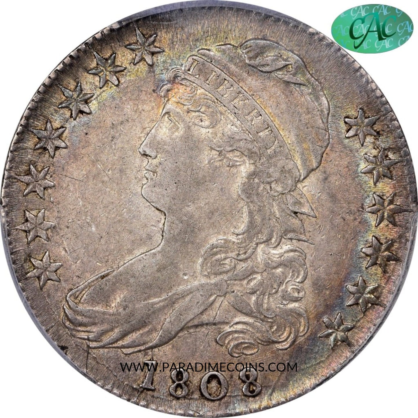 1808/7 50C AU50 PCGS CAC - Paradime Coins | PCGS NGC CACG CAC Rare US Numismatic Coins For Sale