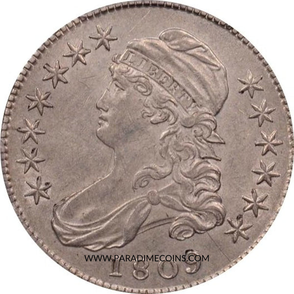 1809 50C XXX EDGE AU53 PCGS - Paradime Coins | PCGS NGC CACG CAC Rare US Numismatic Coins For Sale