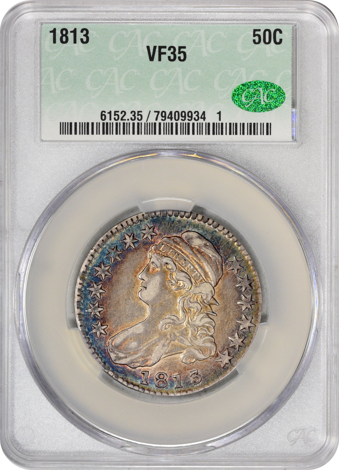 1813 50C VF35 CACG - Paradime Coins | PCGS NGC CACG CAC Rare US Numismatic Coins For Sale