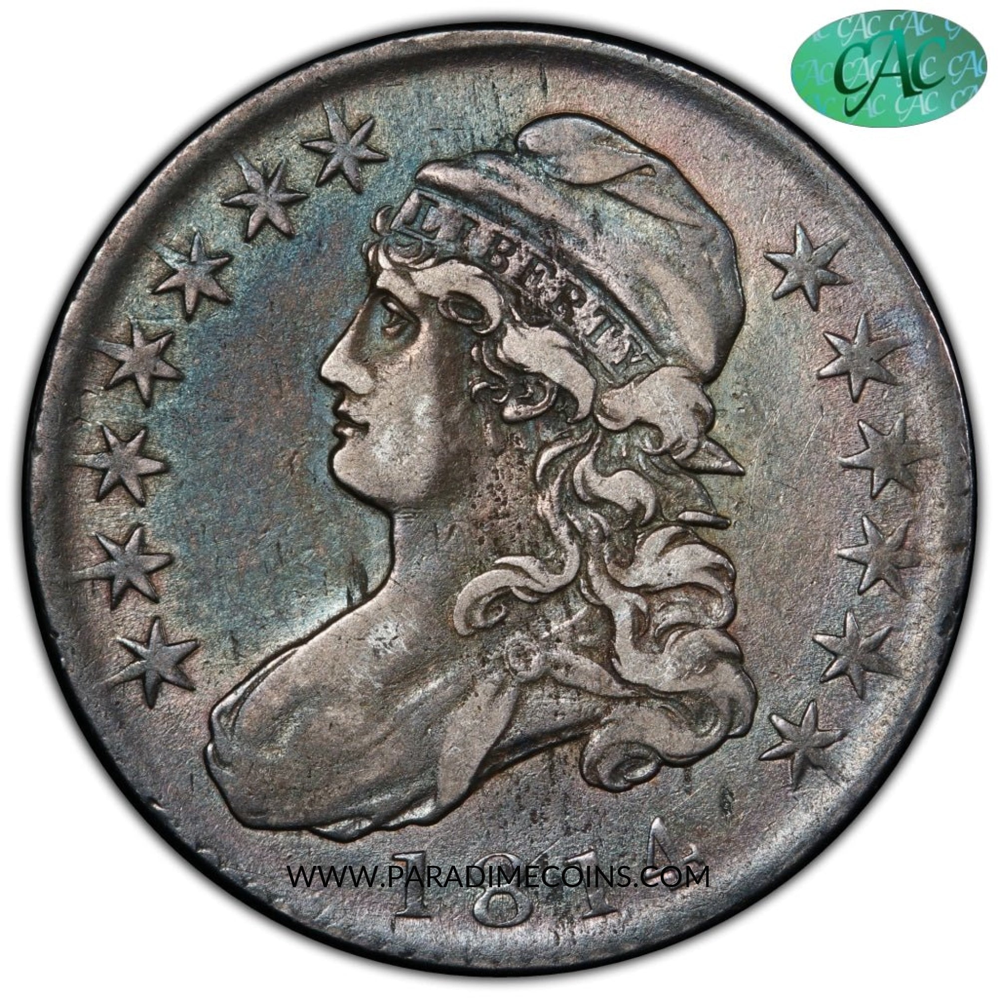 1814 50C O-105a SINGLE LEAF VF35 PCGS CAC - Paradime Coins | PCGS NGC CACG CAC Rare US Numismatic Coins For Sale
