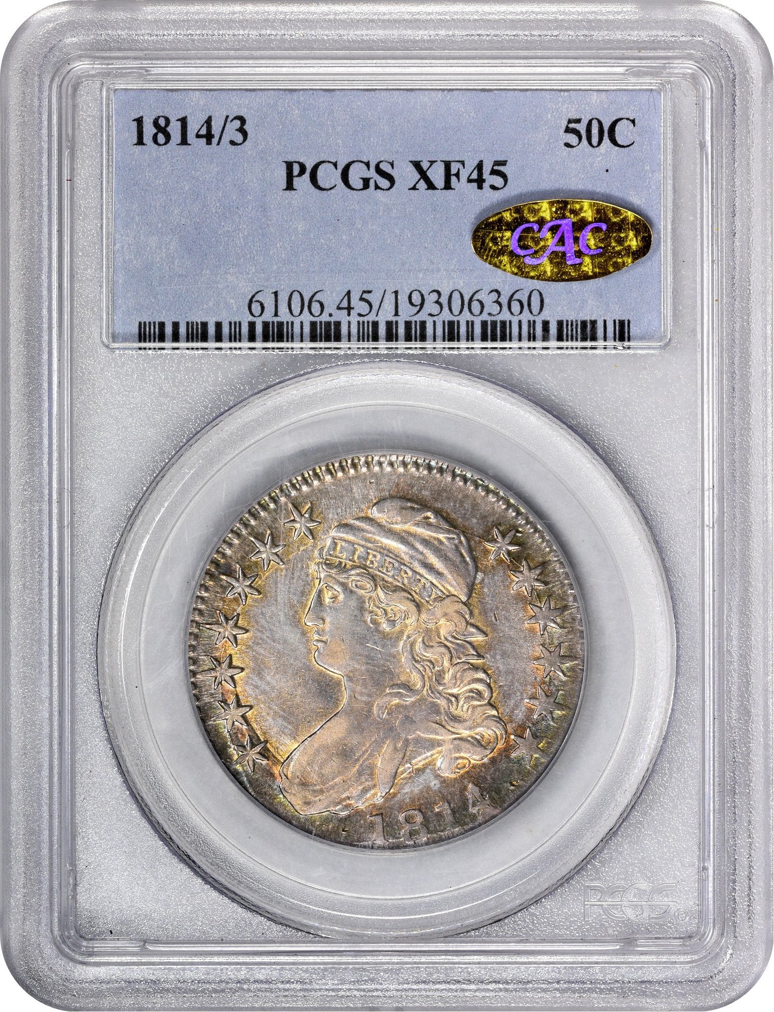 1814/3 50C XF45 PCGS GOLD CAC - Paradime Coins | PCGS NGC CACG CAC Rare US Numismatic Coins For Sale