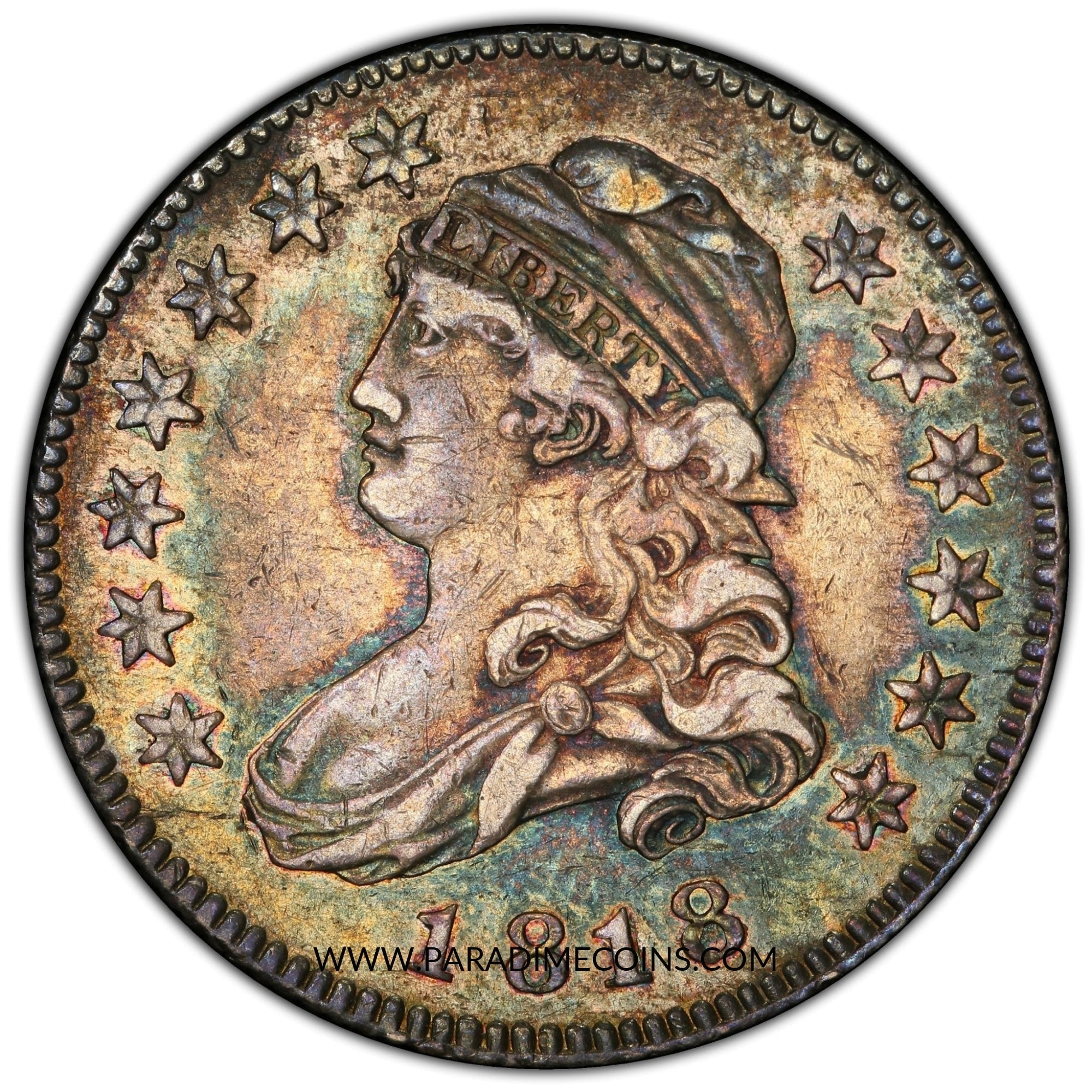 1818 25C AU50 PCGS CAC - Paradime Coins | PCGS NGC CACG CAC Rare US Numismatic Coins For Sale