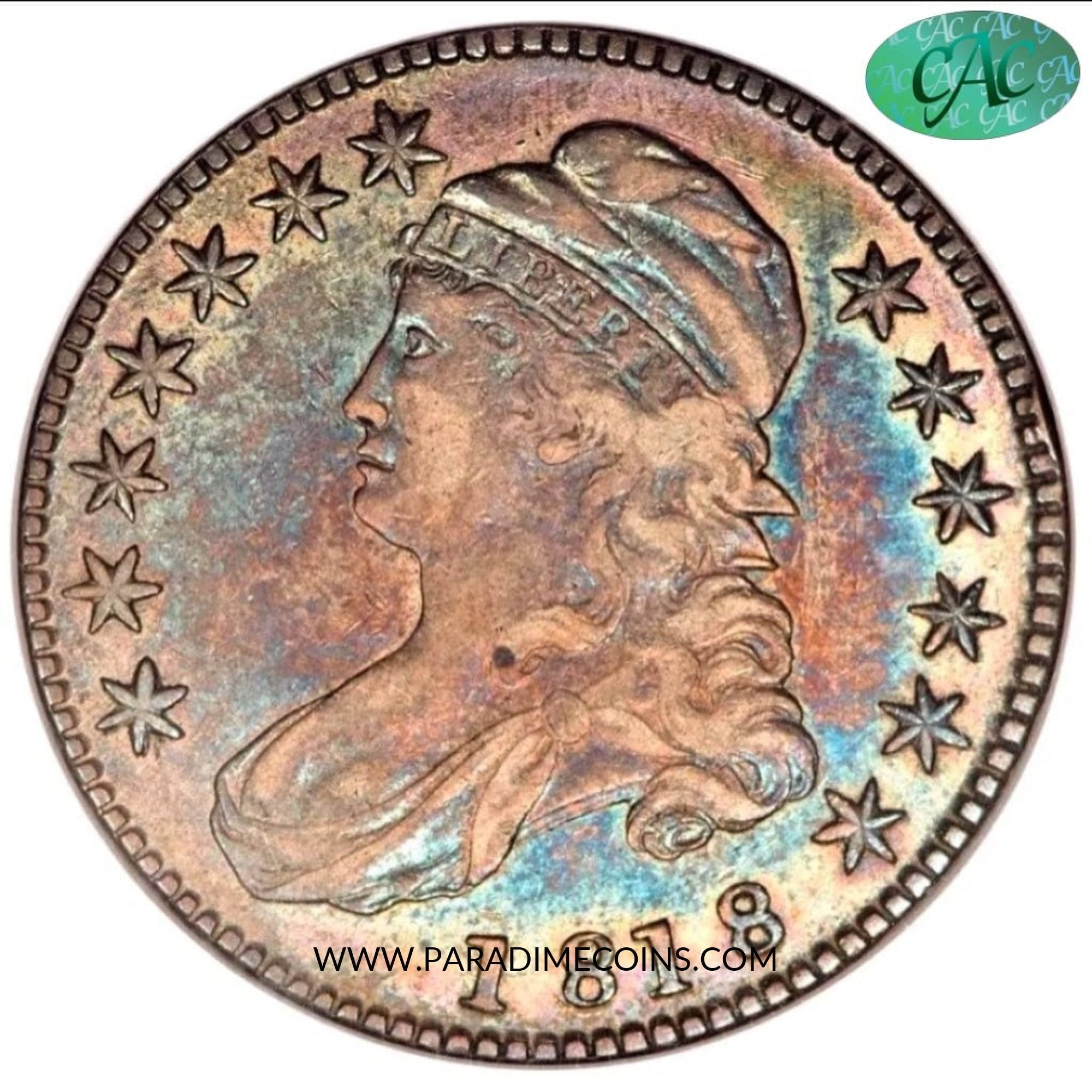 1818 50C XF40 NGC CAC - Paradime Coins US Coins For Sale
