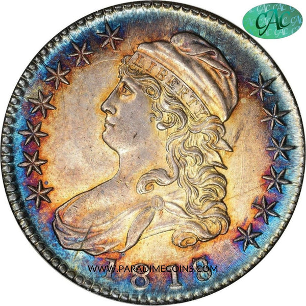 1818/7 50C LARGE 8 MS64 NGC OH CAC - Paradime Coins | PCGS NGC CACG CAC Rare US Numismatic Coins For Sale