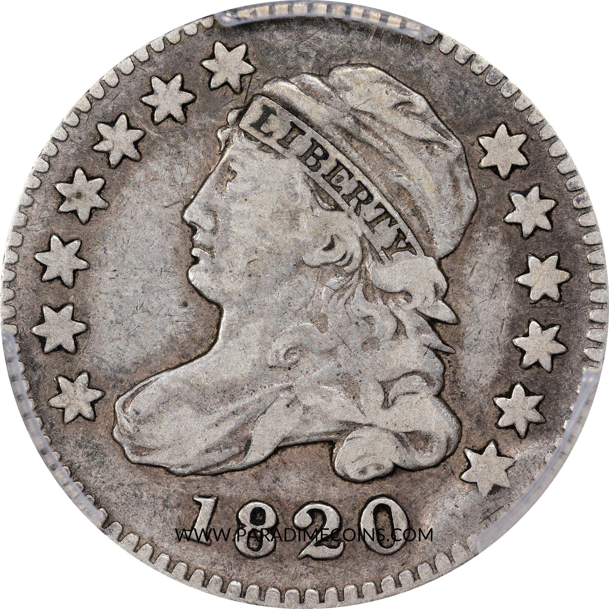 1820 10C LARGE 0 VF20 PCGS CAC - Paradime Coins | PCGS NGC CACG CAC Rare US Numismatic Coins For Sale