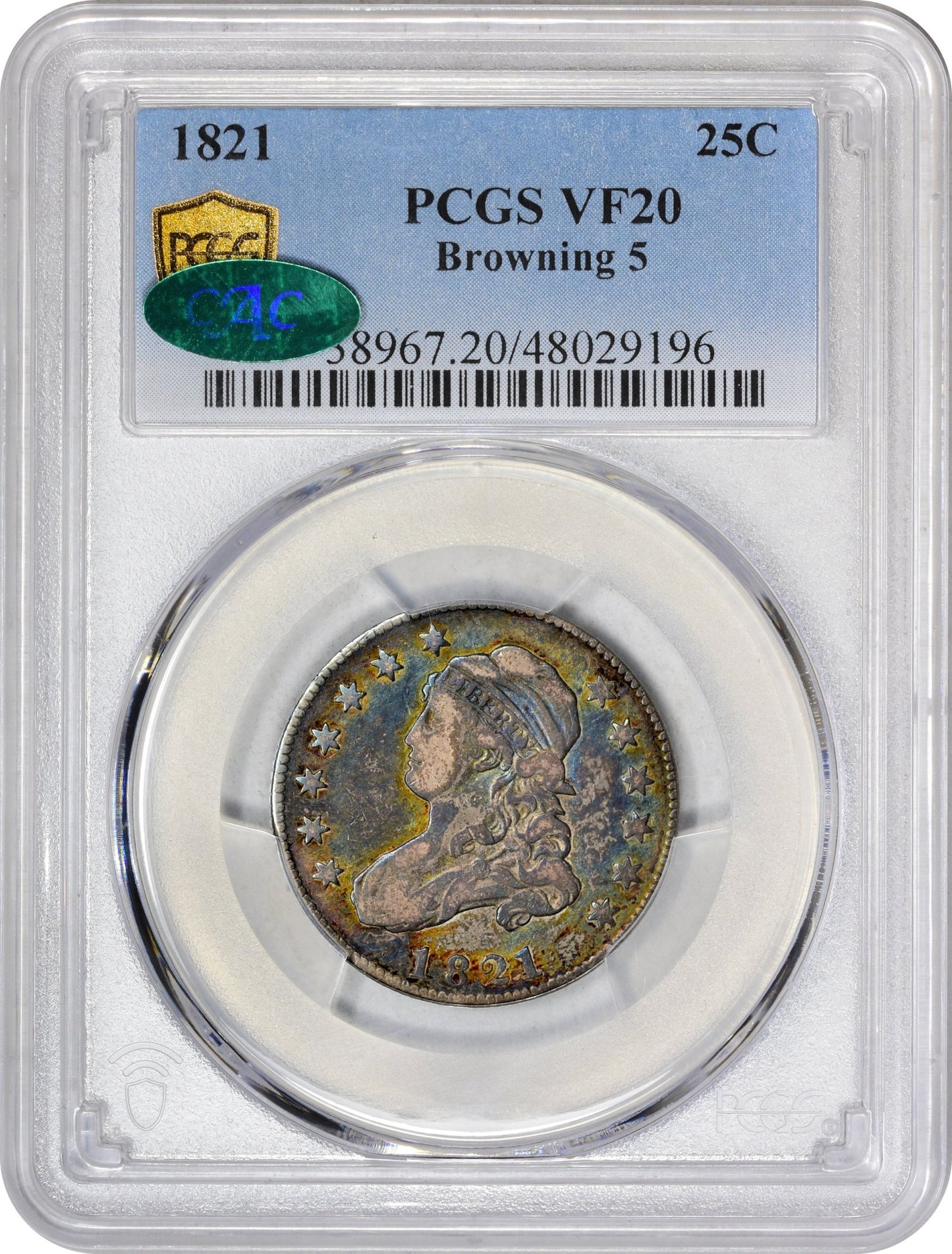 1821 25C B-5 VF20 PCGS CAC - Paradime Coins | PCGS NGC CACG CAC Rare US Numismatic Coins For Sale