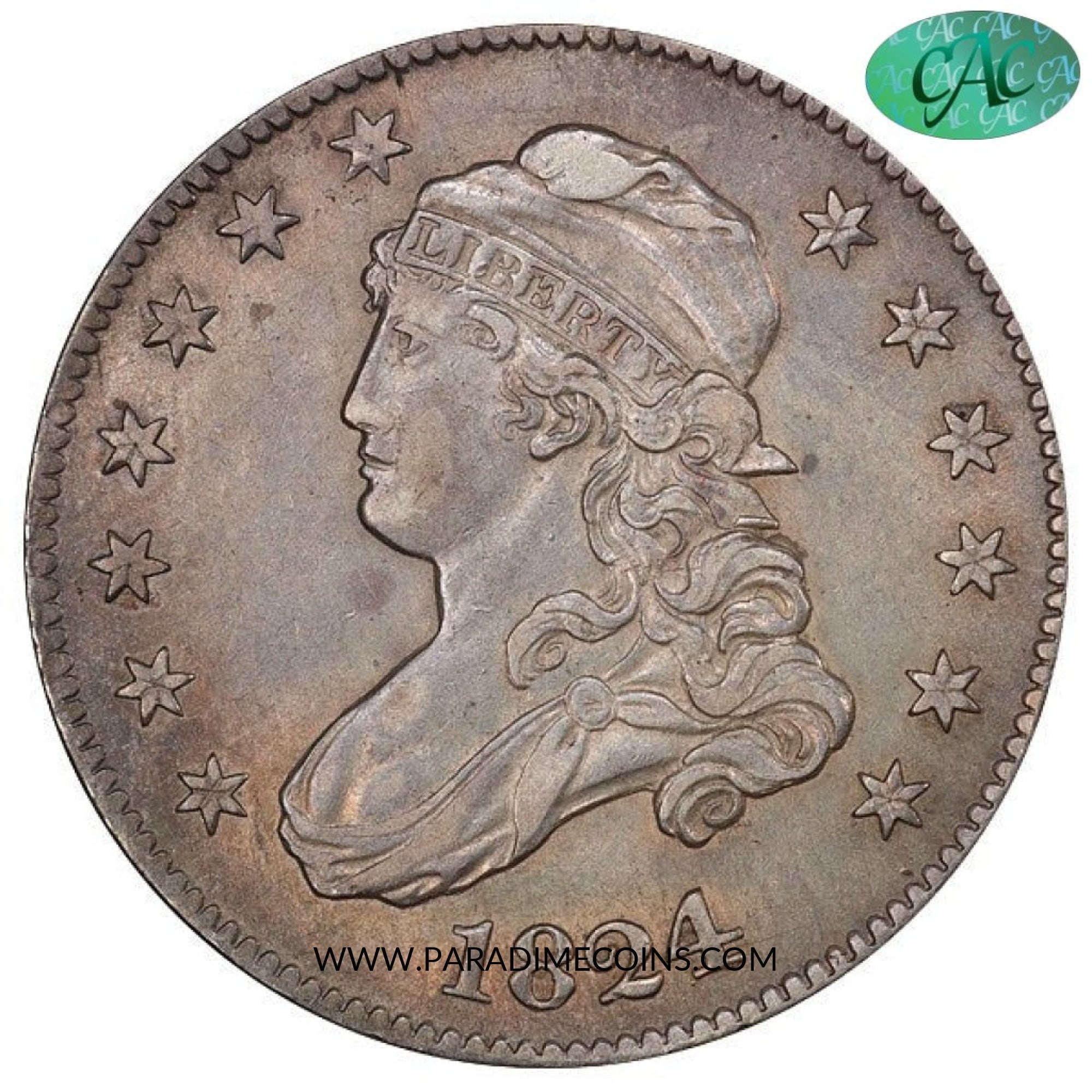 1824/2 25C AU55 PCGS - Paradime Coins | PCGS NGC CACG CAC Rare US Numismatic Coins For Sale