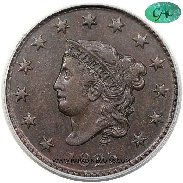1825 1C XF45 PCGS CAC OGH - Paradime Coins | PCGS NGC CACG CAC Rare US Numismatic Coins For Sale