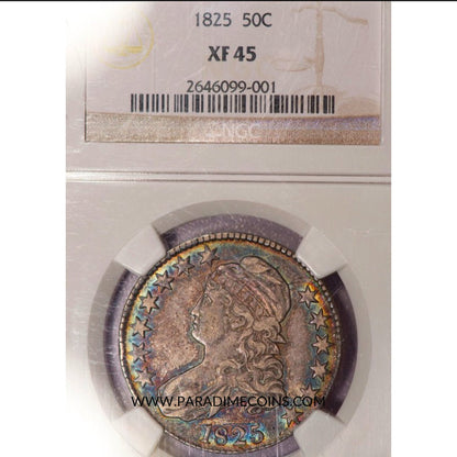 1825 50C XF45 NGC - Paradime Coins | PCGS NGC CACG CAC Rare US Numismatic Coins For Sale