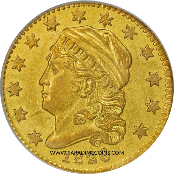 1826/6 $2.5 AU50 PCGS CAC - Paradime Coins | PCGS NGC CACG CAC Rare US Numismatic Coins For Sale