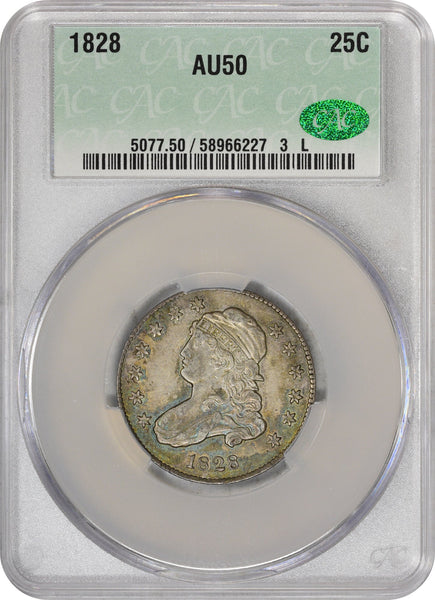 1828 25C AU50 CACG - Paradime Coins | PCGS NGC CACG CAC Rare US Numismatic Coins For Sale
