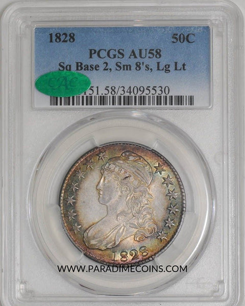 1828 50C AU58 PCGS CAC - Paradime Coins | PCGS NGC CACG CAC Rare US Numismatic Coins For Sale