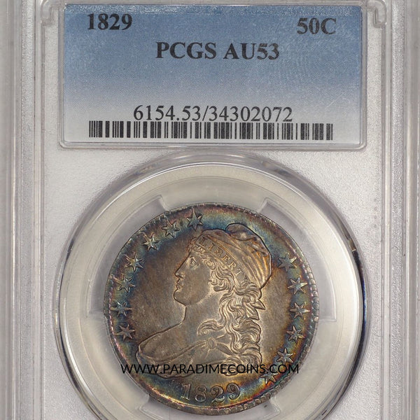 1829 50C AU53 PCGS - Paradime Coins | PCGS NGC CACG CAC Rare US Numismatic Coins For Sale