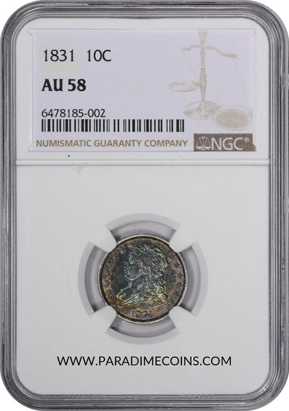 1831 10C AU58 NGC - Paradime Coins | PCGS NGC CACG CAC Rare US Numismatic Coins For Sale