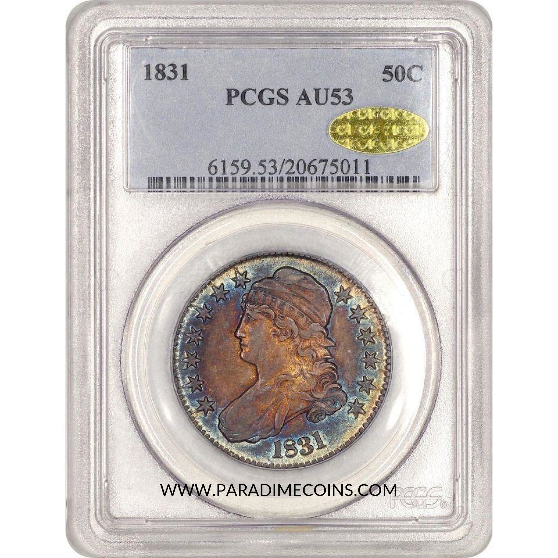 1831 50C AU53 PCGS GOLD CAC - Paradime Coins | PCGS NGC CACG CAC Rare US Numismatic Coins For Sale