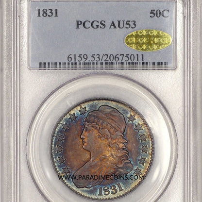 1831 50C AU53 PCGS GOLD CAC - Paradime Coins | PCGS NGC CACG CAC Rare US Numismatic Coins For Sale