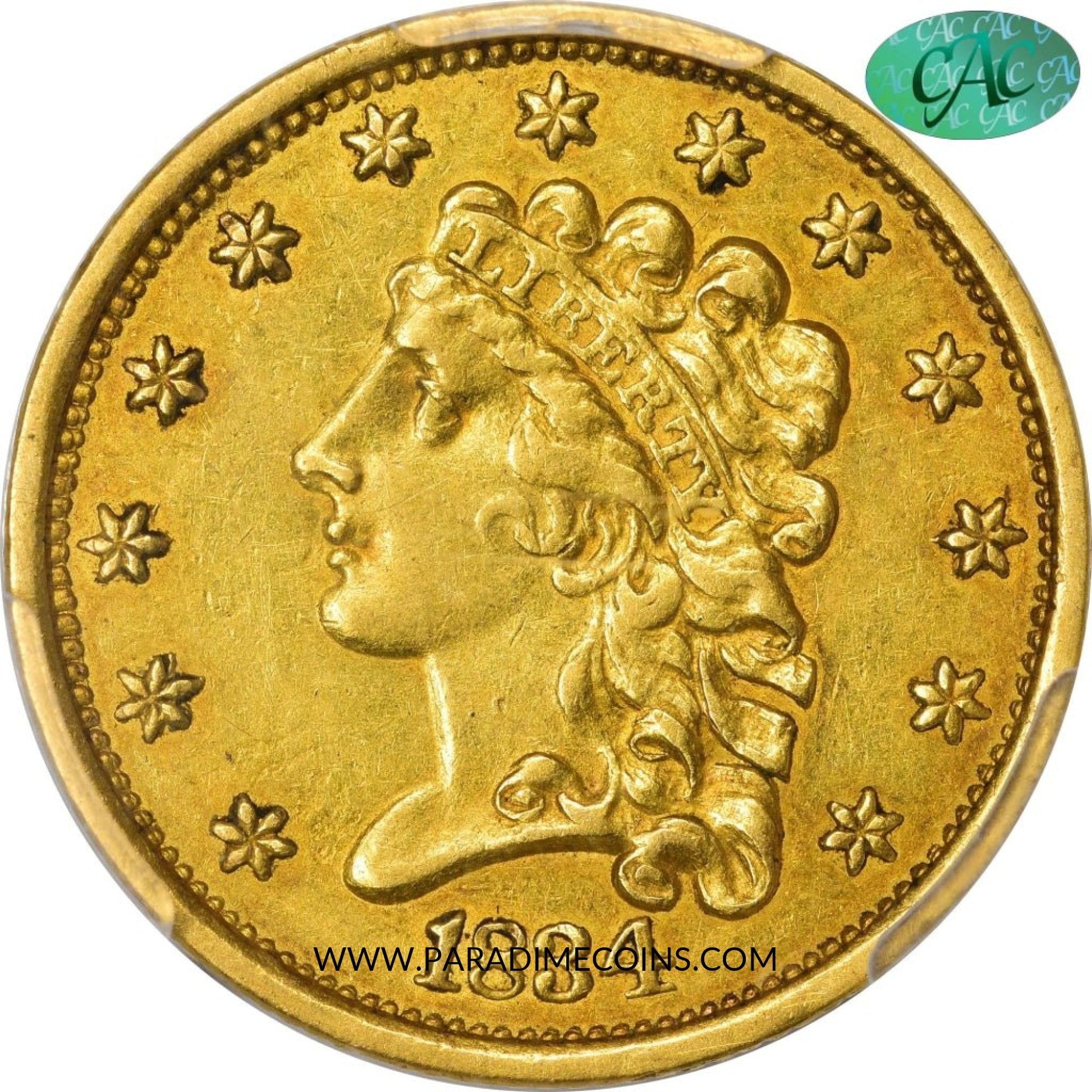 1834 $2.5 AU55 PCGS CAC - Paradime Coins | PCGS NGC CACG CAC Rare US Numismatic Coins For Sale