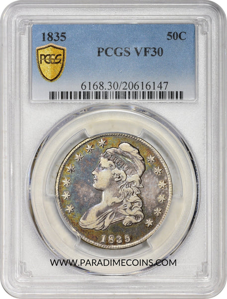1835 50C VF30 PCGS - Paradime Coins | PCGS NGC CACG CAC Rare US Numismatic Coins For Sale