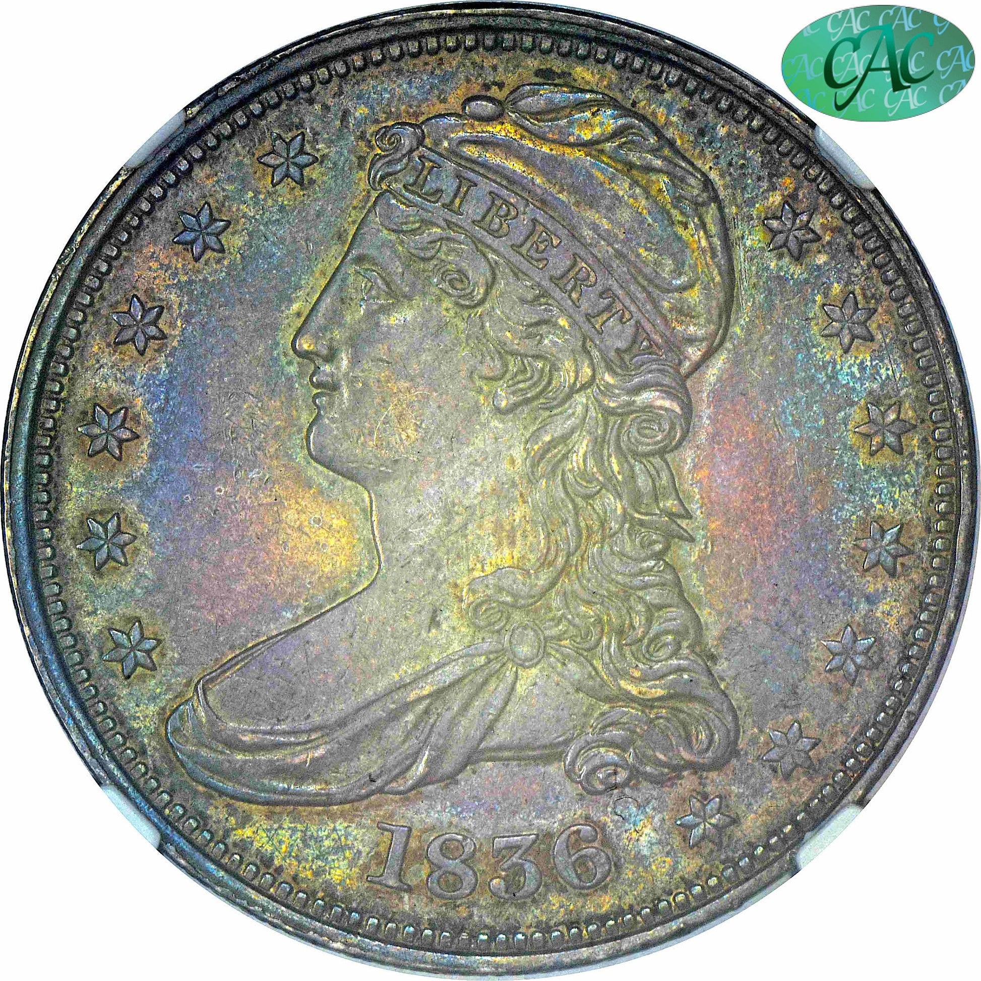 1836 50C REEDED AU58 NGC CAC - Paradime Coins | PCGS NGC CACG CAC Rare US Numismatic Coins For Sale