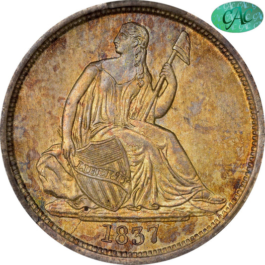 1837 10C NO STARS LARGE DATE MS65 CACG - Paradime Coins | PCGS NGC CACG CAC Rare US Numismatic Coins For Sale