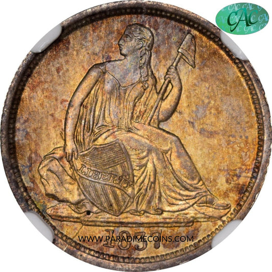 1837 10C NO STARS LARGE DATE MS65 NGC CAC - Paradime Coins | PCGS NGC CACG CAC Rare US Numismatic Coins For Sale