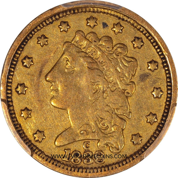 1838-C $2.5 F12 PCGS - Paradime Coins | PCGS NGC CACG CAC Rare US Numismatic Coins For Sale