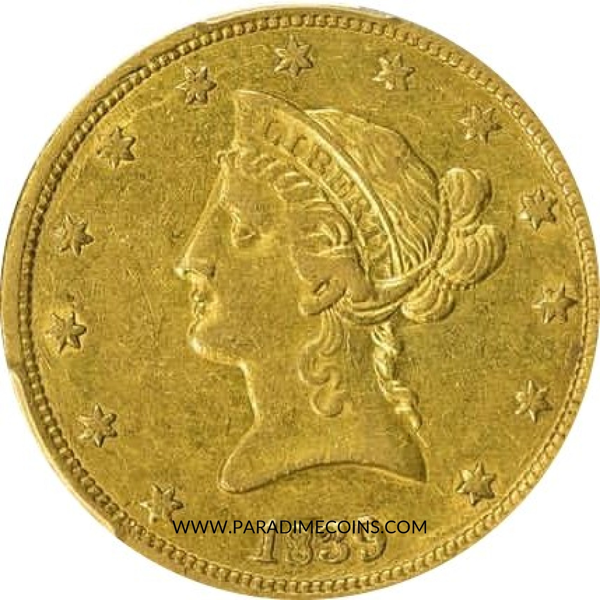 1839 $10 AU50 PCGS - Paradime Coins | PCGS NGC CACG CAC Rare US Numismatic Coins For Sale
