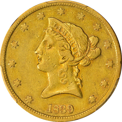 1839 $10 TYPE OF 1840 VF30 PCGS - Paradime Coins | PCGS NGC CACG CAC Rare US Numismatic Coins For Sale