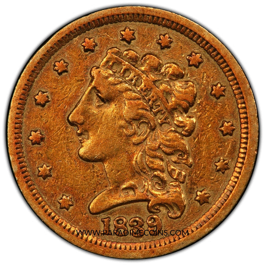 1839 $2.5 VF35 PCGS - Paradime Coins | PCGS NGC CACG CAC Rare US Numismatic Coins For Sale