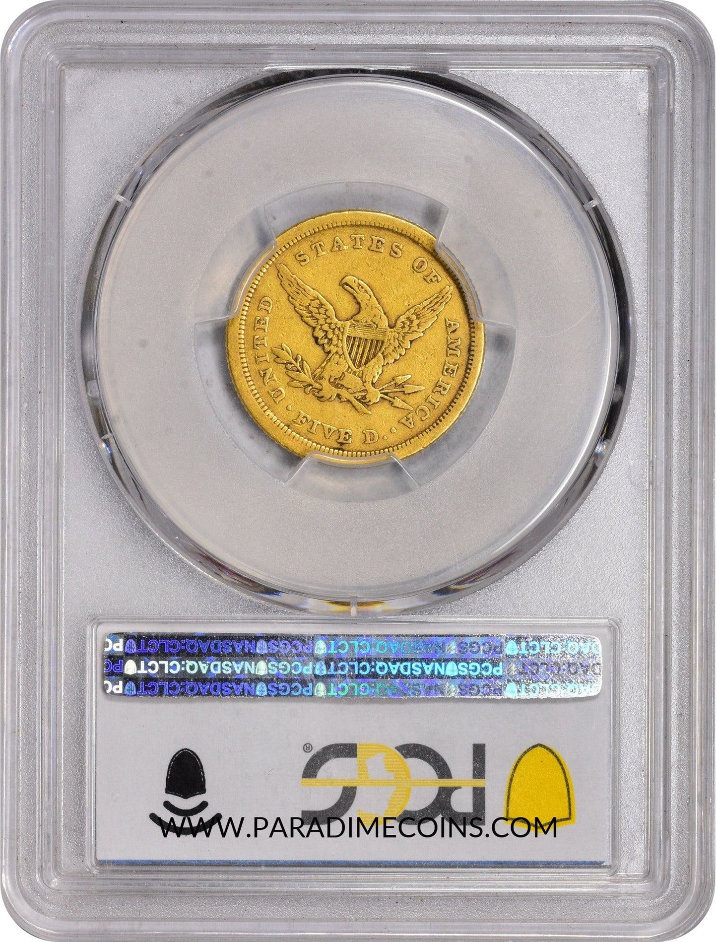 1839-D $5 VG10 PCGS - Paradime Coins | PCGS NGC CACG CAC Rare US Numismatic Coins For Sale