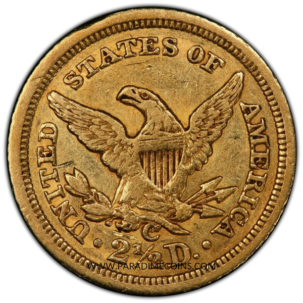 1843-C $2.5 LARGE DATE AU50 PCGS CAC - Paradime Coins | PCGS NGC CACG CAC Rare US Numismatic Coins For Sale