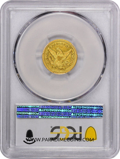 1843-C $2.5 SMALL DATE AU58 PCGS CAC - Paradime Coins | PCGS NGC CACG CAC Rare US Numismatic Coins For Sale