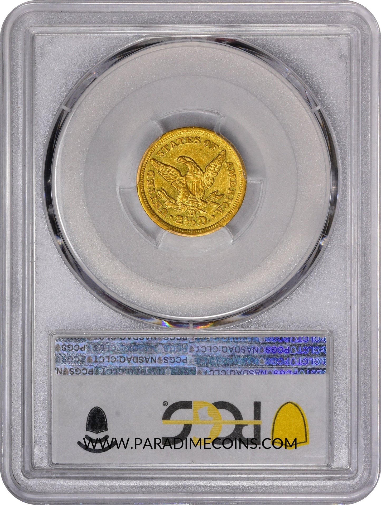 1843-D $2.5 LARGE D XF45 PCGS - Paradime Coins | PCGS NGC CACG CAC Rare US Numismatic Coins For Sale