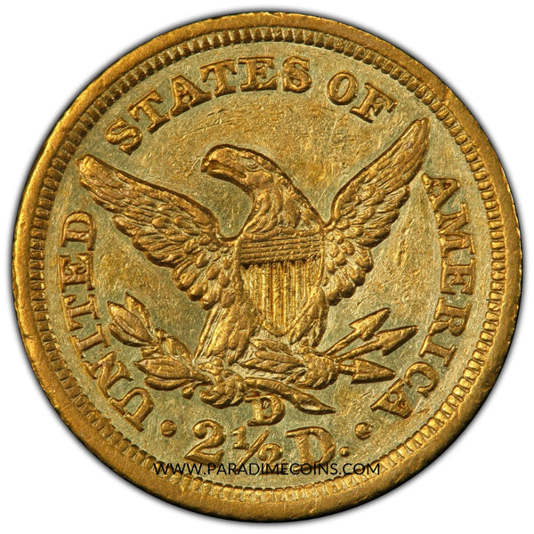 1843-D $2.5 LARGE D XF45 PCGS - Paradime Coins | PCGS NGC CACG CAC Rare US Numismatic Coins For Sale