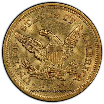 1843 $2.5 MS63 PCGS - Paradime Coins | PCGS NGC CACG CAC Rare US Numismatic Coins For Sale