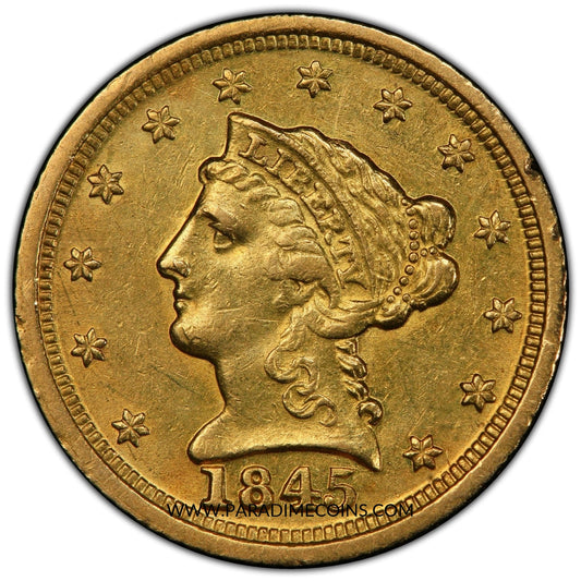 1845-D $2.5 AU55 PCGS - Paradime Coins | PCGS NGC CACG CAC Rare US Numismatic Coins For Sale