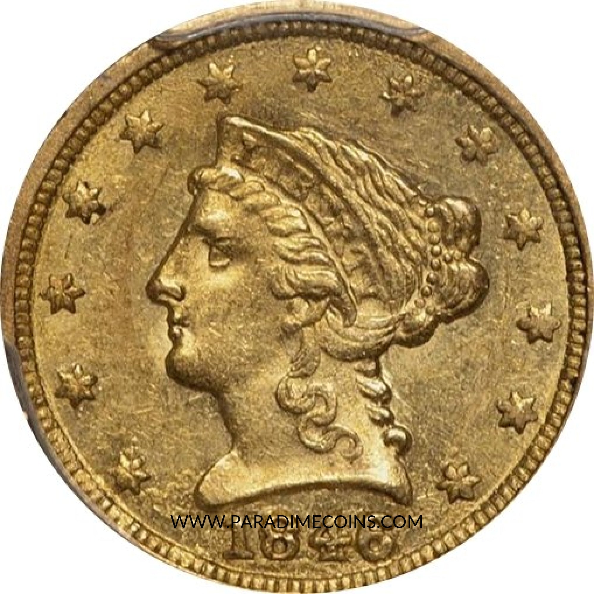 1846-C $2.5 MS61 PCGS - Paradime Coins | PCGS NGC CACG CAC Rare US Numismatic Coins For Sale