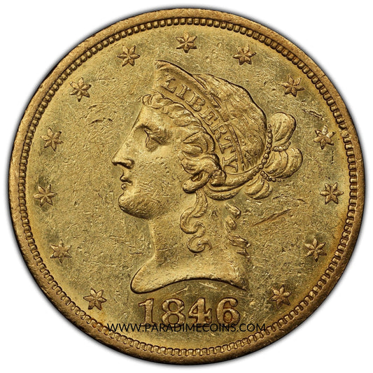 1846/'5'-O $10 AU55 PCGS - Paradime Coins | PCGS NGC CACG CAC Rare US Numismatic Coins For Sale