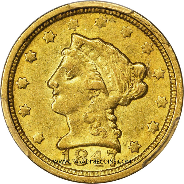 1847-O $2.5 AU53 PCGS CAC - Paradime Coins | PCGS NGC CACG CAC Rare US Numismatic Coins For Sale
