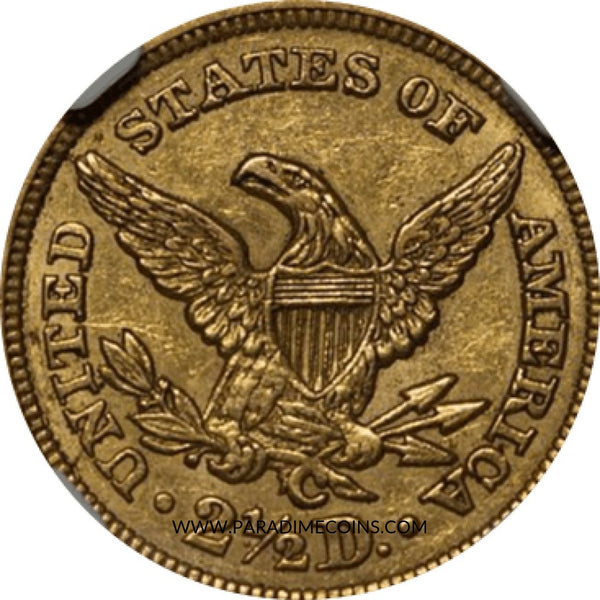 1848-C $2.5 AU58+ NGC CAC - Paradime Coins | PCGS NGC CACG CAC Rare US Numismatic Coins For Sale