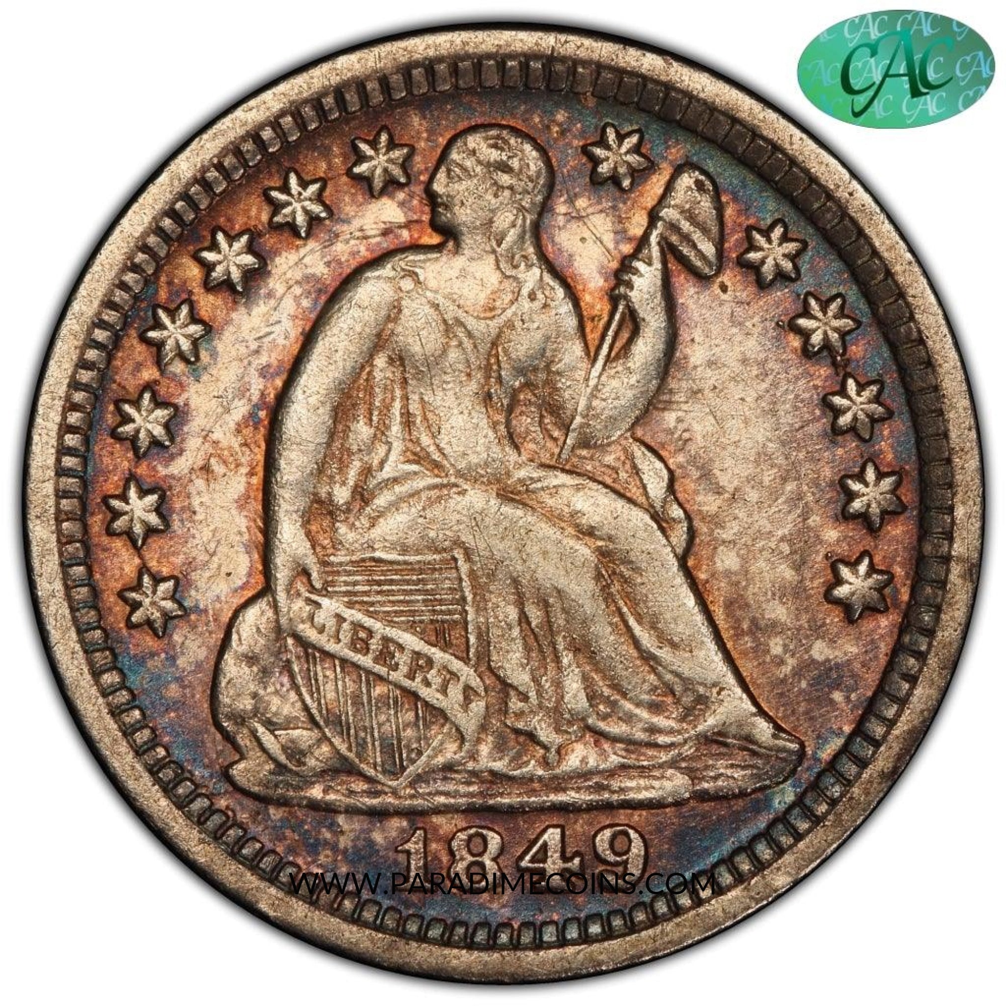 1849-O H10C AU53 PCGS CAC - Paradime Coins | PCGS NGC CACG CAC Rare US Numismatic Coins For Sale
